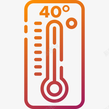 高温218天气梯度图标图标