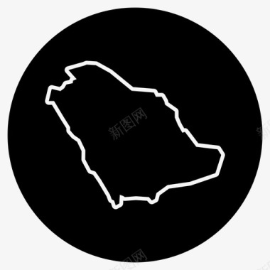 沙特阿拉伯地图中东沙特阿拉伯图标图标