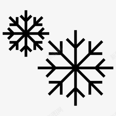 雪花状雪花圣诞雪花天气图标图标