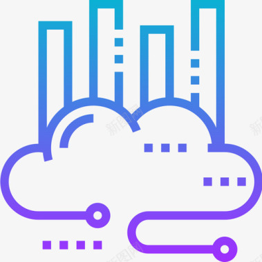 数据分析云数据分析云服务7梯度图标图标