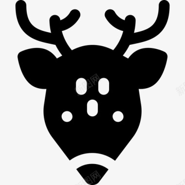 鹿冬季66填充图标图标