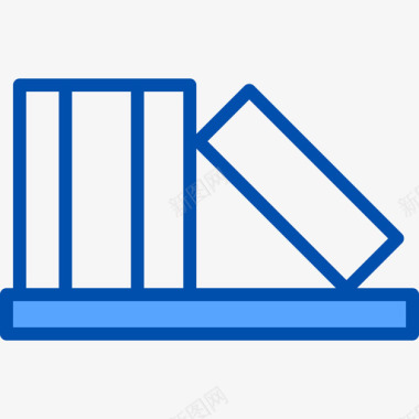 认真学习的书架书架家具34蓝色图标图标