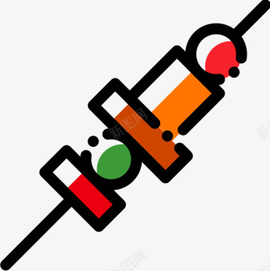 省略好烧烤野餐42颜色省略图标图标