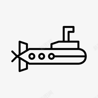 军用深海潜水器海军潜艇图标图标