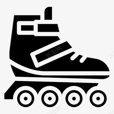 溜冰鞋儿童鞋子图标图标