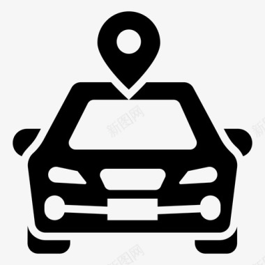 gps汽车跟踪器汽车定位汽车导航图标图标