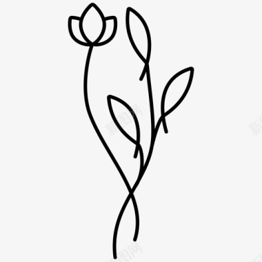 花卉植物束图标图标