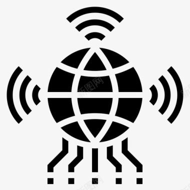 WIFI科技物联网连接互联网图标图标