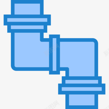 管道水管工4蓝色图标图标