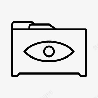 档案眼睛文件夹图标图标
