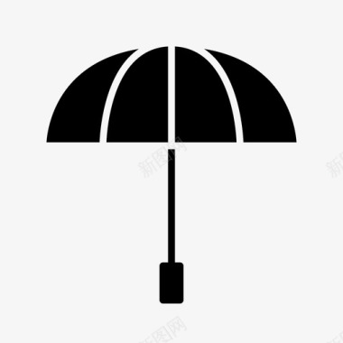 伞遮阳旅行和度假雕文图标图标