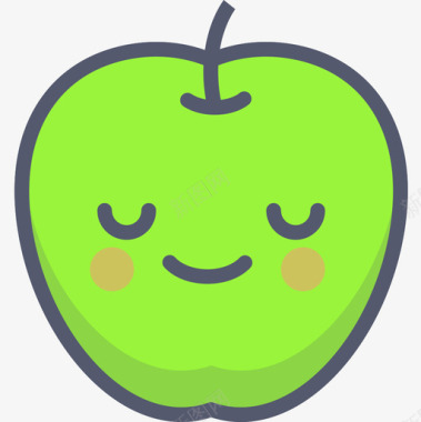 苹果苹果美食家线性颜色图标图标