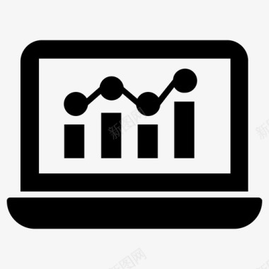 电脑图信息业务趋势分析业务分析数据分析图标图标