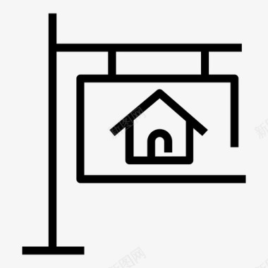 熟记家庭住址家庭住址标志房地产线图标集1图标