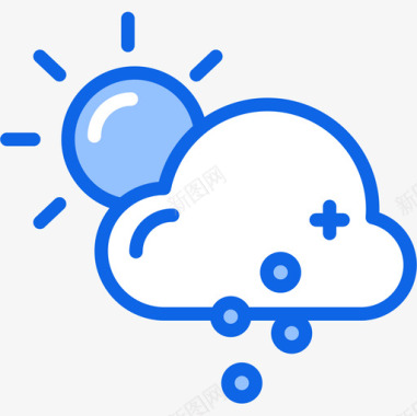 蓝色洗澡盆冰雹204号天气蓝色图标图标