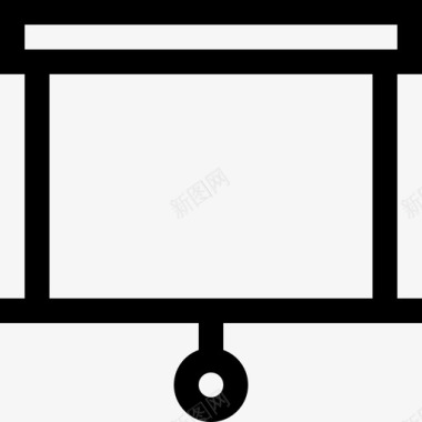 矢量商务会议投影屏幕商务会议7线性图标图标