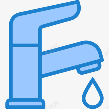 蓝色水动感水龙头水管工工具10蓝色图标图标