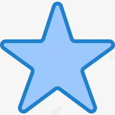 星星基本款45蓝色图标图标