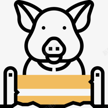 猪养殖49黄影图标图标