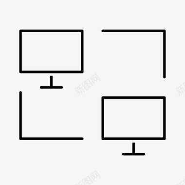 四人小组计算机连接连接小组图标图标