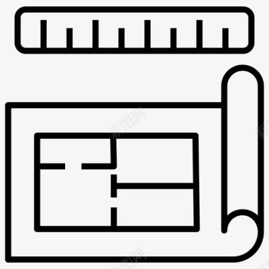 地图扩散线建筑蓝图图标图标