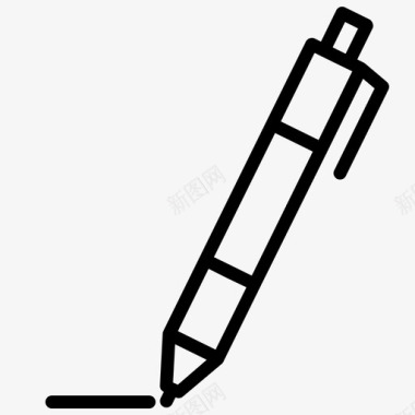 作家写作笔圆珠笔教育图标图标