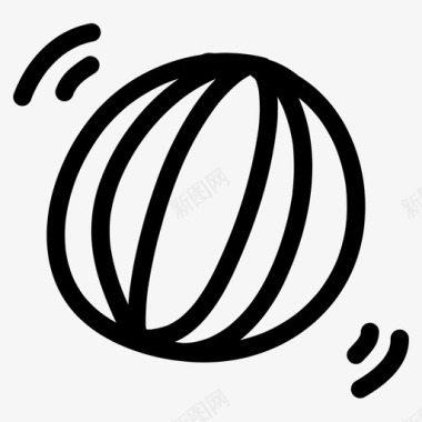 球沙滩球涂鸦图标图标