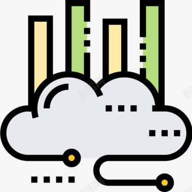 数据分析云数据分析云服务9线颜色图标图标