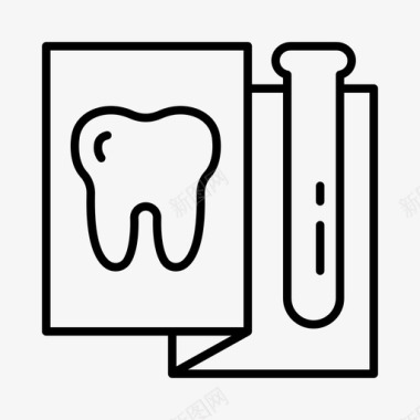 牙科检查牙医健康图标图标