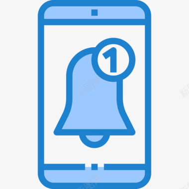 蓝色背景素材通知智能手机功能6蓝色图标图标