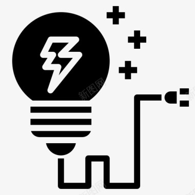 电灯泡能量功率图标图标
