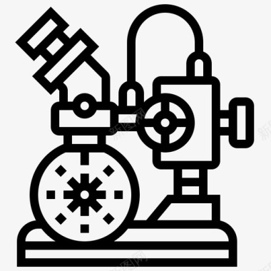 电子显微镜纳米技术图标图标