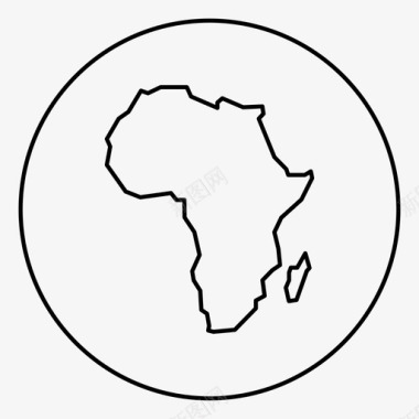 非洲地图非洲大陆图标图标