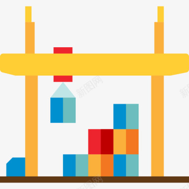 工业设计海报起重机工业47扁平图标图标