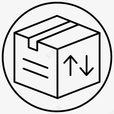 送货箱包裹物流1外线圆圈图标图标