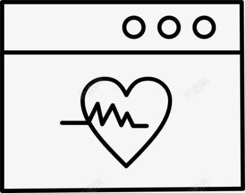 医疗心跳报告图标图标