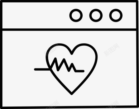 医疗墙医疗心跳报告图标图标
