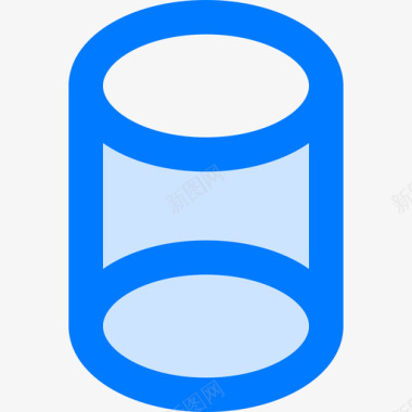 圆柱体数学8蓝色图标图标