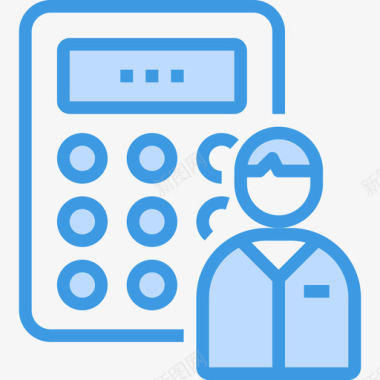 会计商务260蓝色图标图标
