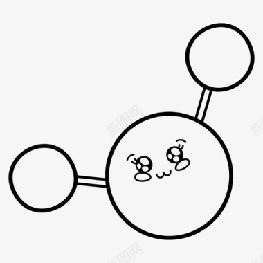 分子键分子化学教育图标图标