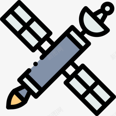 机械卫星卫星空间129线性颜色图标图标