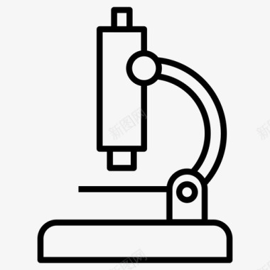 生物研究显微镜生物学实验室设备图标图标