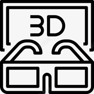 山3D3d电影电影5线性图标图标