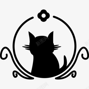 猫可爱的猫小猫图标图标