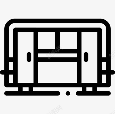 公共标识红公共交通公共交通21直线交通图标图标