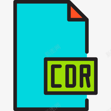 Cdr文件和文件夹11线性颜色图标图标