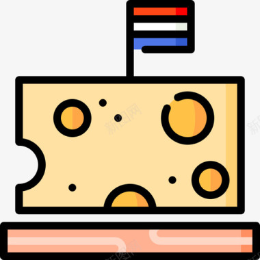 奶酪味奶酪荷兰奶酪17原色图标图标