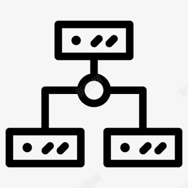 服务器网络云连接性图标图标