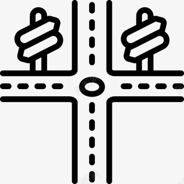 十字路口方向公路图标图标
