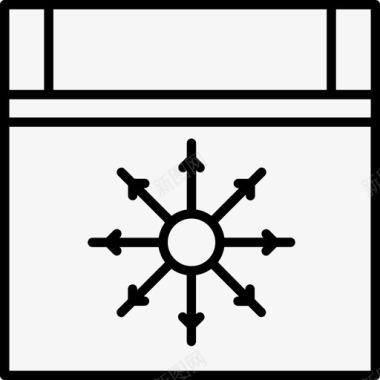 普通雪花雪日历雪花图标图标